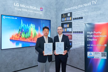 Photo de la certification T�V d�cern�e � LG pour ses TV Micro RGB - (cr�dit : LG)