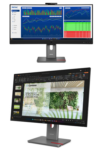 Illustration des �crans ThinkVision P34WD-4v et ThinkVision P27UL-40 - (cr�dit : Lenovo)