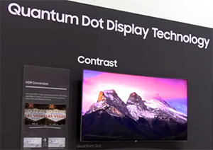 Une TV Quantum Dot présentée par Samsung durant l'IFA 2016 - (crédit : Samsung) Durant l'IFA 2016 Samsung annonce développer des TV QLED