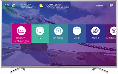 Illustration d'une Smart TV dote de l'interface VIDAA U - (crdit : Hisense)