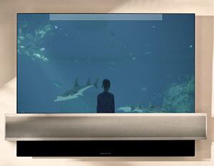 Illustration de la TV OLED Bang & Olufsen BeoVision Eclipse pr�sent�e durant l'IFA 2017 - (cr�dit : Bang & Olufsen)