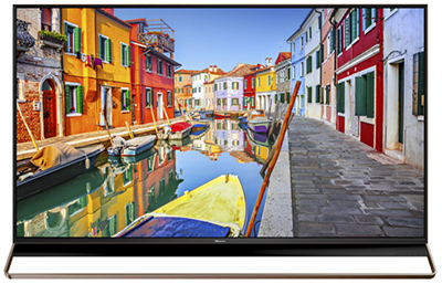 Illustration de la TV LED U9A 75 pouces avec local dimming sur 1000 zones pr�sent�e par Hisense durant l'IFA 2017 - (cr�dit : Hisense)