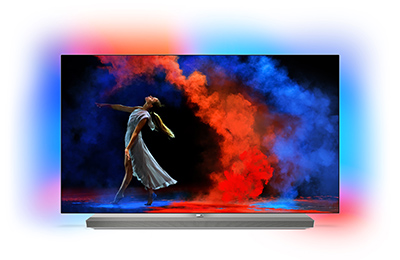 Illustration de la nouvelle TV OLED 65 pouces Philips prsente durant l'IFA 2017 - (crdit : Philips)
