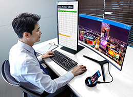 Photo des moniteurs Samsung professionnels pr�sent�s durant l'IFA 2017 - (cr�dit : Samsung)