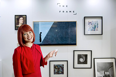 TV Samsung The Frame pr�sent�e � l'occasion du salon IFA 2018