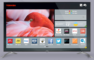 Illustration d'une TV connect�e Toshiba