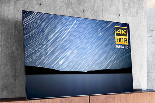 TV 4K UHD HDR Visuel représentant une TV OLED Sony 4K HDR