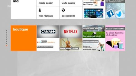 Visuel représentant l'accès aux bouquets Canal+ depuis une box TV d'un opérateur internet