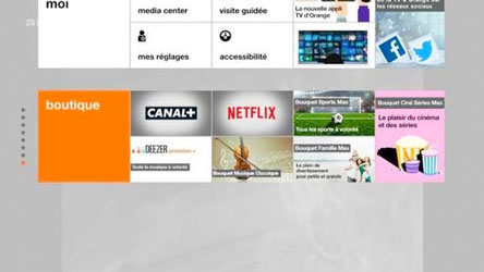 Visuel reprsentant l'accs aux bouquets Canal+ depuis une box TV d'un oprateur internet