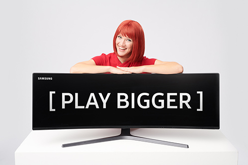 Moniteur Samsung CHG90 pr�sent�e au cours de l'IFA 2018