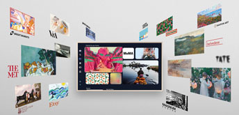 Illustration du catalogue d'oeuvres accessibles depuis les TV Samsung The Frame 2025
