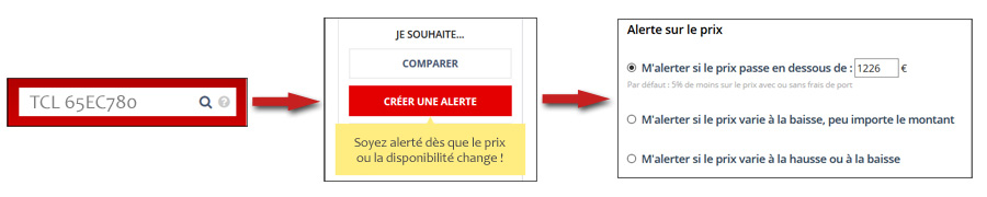 Créer une alerte de prix sur lcd-compare Créer une alerte de prix sur lcd-compare