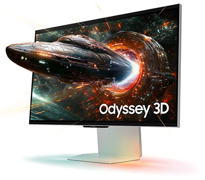 Visuel pr�sentant l'�cran 3D sans lunettes Odyssey 3D de Samsung
