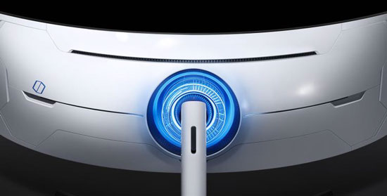 Illustration du système lumineux décoratif présent à l'arrière de l'écran Samsung Odyssey G9