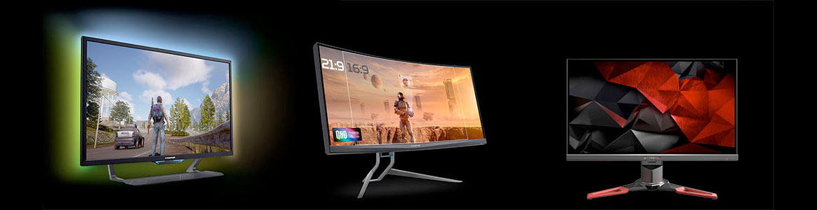 Écrans Acer Predator Visuel présentant des moniteurs gaming Predator de la marque Acer