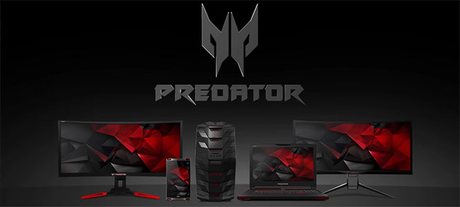 Visuel pr�sentant des �quipements gaming Predator de la marque Acer
