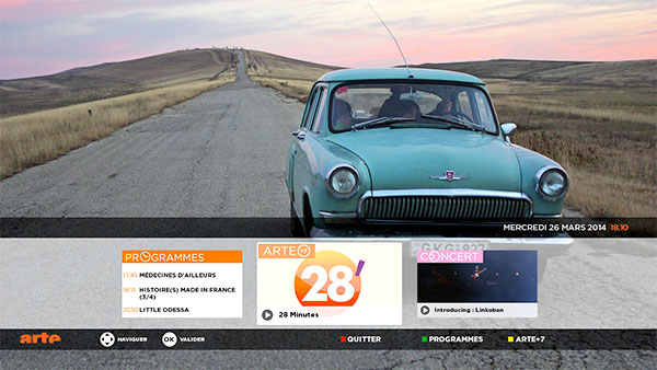 Illustration de la plateforme HbbTV de France 2 accessible sur certains modèles de TV connectées