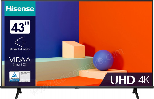 Hisense 43 43A6K (New 2024) 4K UHD Smart Frameless TV