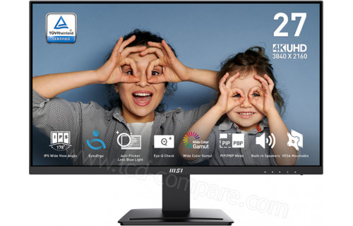 新品 MSI 27インチ モニター PRO MP273U 4K 60Hz MSI PRO MP273U - 27 pouces - Fiche technique, prix et avis