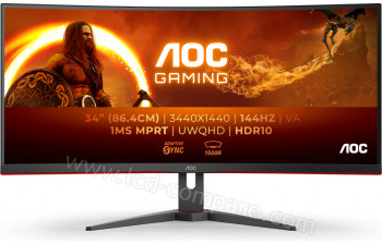 AOC CU34G2XE/BK - 34 pouces - A partir de : 277.68 € chez PcComponentes
