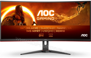 AOC 34 LED - U34G3XM - Ecran PC - LDLC