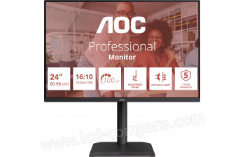 AOC X24E4U - 24 pouces - A partir de : 152.61 &euro; chez eweki chez Pixmania