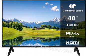 CONTINENTAL EDISON CELED40FHD26B6 - 101 cm - A partir de : 149.99 &euro; chez Cdiscount
