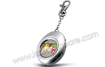 GENERIQUE Porte Cl&eacute; 56 Photos Argent - 1.1"