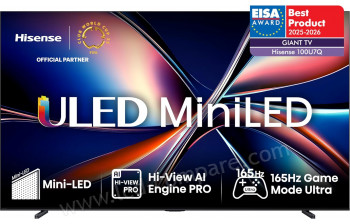 HISENSE 100U7QTUK - 252 cm - A partir de : 3296.31 &euro; chez Bighub chez Pixmania