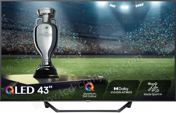 HISENSE 43A7NQ - 108 cm - A partir de : 346.12 € chez PcComponentes