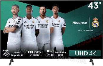 HISENSE 43E6NT - 108 cm - A partir de : 371.05 &euro; chez Tecno Out chez PcComponentes