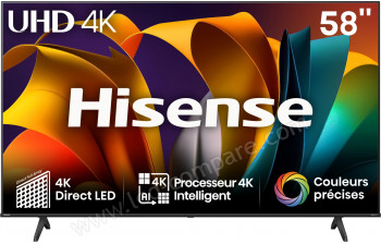 HISENSE 58A6N - 146 cm - A partir de : 369.99 € chez Darty chez Rakuten