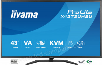 IIYAMA ProLite X4373UHSU-B2 - 42.5 pouces - A partir de : 528.89 &euro; chez Azerty NL chez Amazon