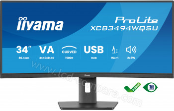 IIYAMA ProLite XCB3494WQSU-B1 - 34 pouces - A partir de : 349.96 € chez Materiel.Net