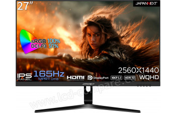 JAPANNEXT JN-27IPSG165WQHDR - 27 pouces - A partir de : 999.00 &euro; chez Japannext chez Amazon