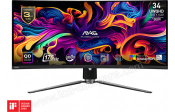 MSI MAG 341CQPDE QD-OLED - 34 pouces - A partir de : 996.50 € chez Restock System chez Cdiscount