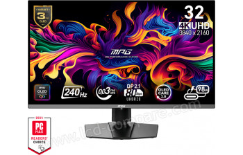 MSI MPG 322URXDE QD-OLED - 31.5 pouces - A partir de : 1170.74 &euro; chez Stock Network chez Pixmania