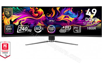 MSI MPG 491CQPX QD-OLED - 49 pouces - A partir de : 891.57 &euro; chez PcComponentes