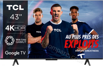 TCL 43P79B - 108 cm - A partir de : 274.12 € chez Icoza