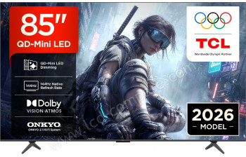 TCL 85T8D - 214 cm - A partir de : 1185.24 &euro; chez Amazon