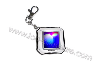 ZOOMEO Porte-cl&eacute; Blanc - 1.5 pouces