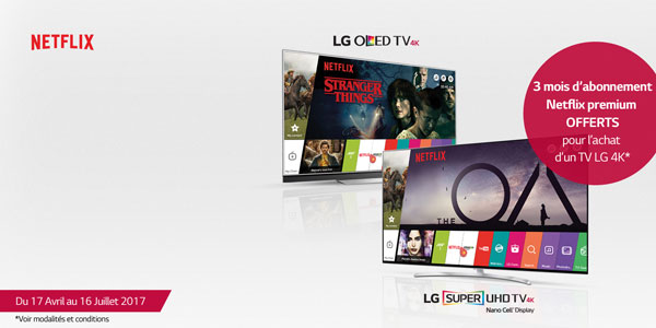 Bon Plan LG : 3 mois d'abonnements NetFlix Premium offerts