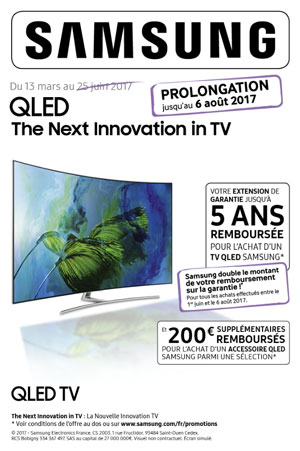 ODR Samsung : The Next Innovation in TV (Offre Prolongée)