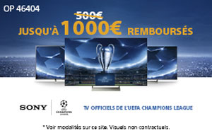 ODR Sony : TV UEFA (Offre Prolongée)