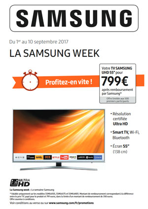 ODR Samsung : La Samsung Week (55 pouces)