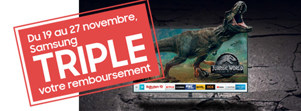 ODR Samsung Novembre 2018 : Samsung triple votre remboursement