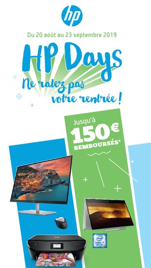 ODR HP Ao�t/Oct. 2019 : HP Days ne ratez pas votre rentr�e