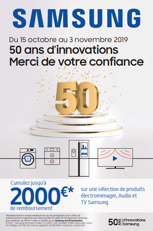 ODR Samsung Oct./Nov. 2019 : 50 ans d'innovations TV