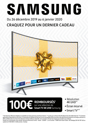 ODR Samsung D�c./Janv. 2020 : Craquez pour un dernier cadeau