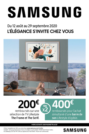 ODR Samsung Ao�t/Sept. 2020 : L��l�gance s�invite chez vous